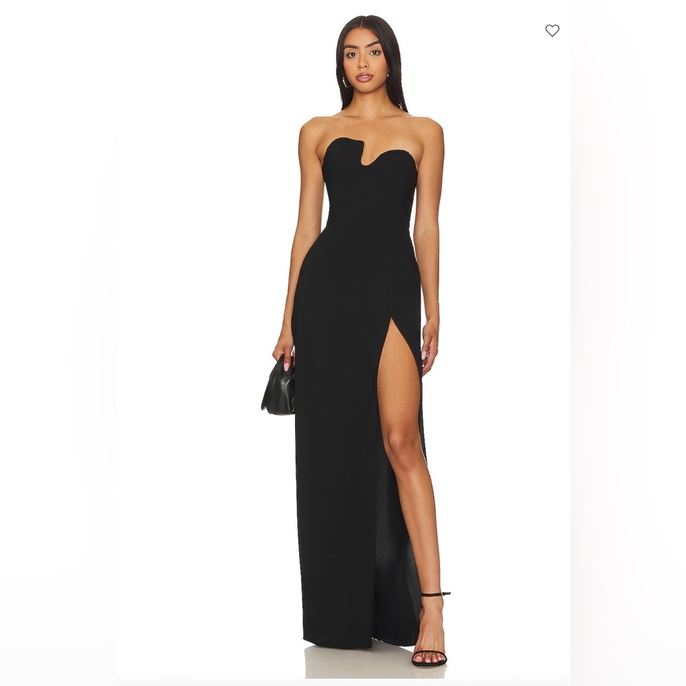 Black Strapless Gown